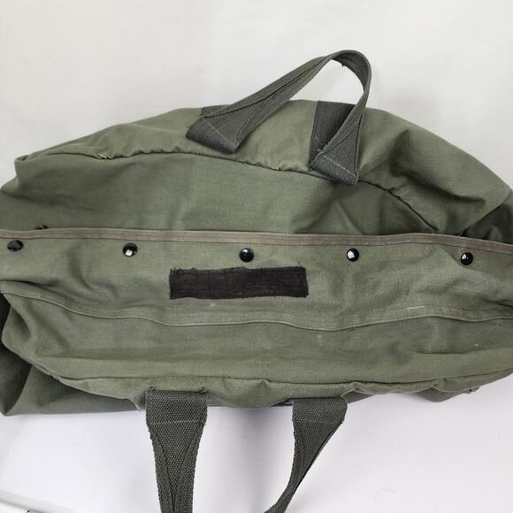 Flyer's A-3 Kit Bag 1982 Military Issue Canvas Zip/Snap Closure Clean! - Picture 4 of 5